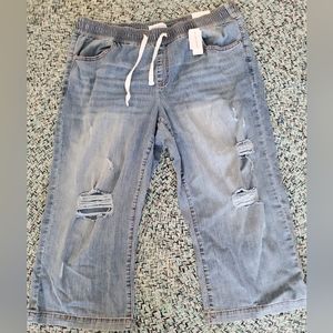 Lane Bryant Cropped Elastic Waist Cropped Jeans